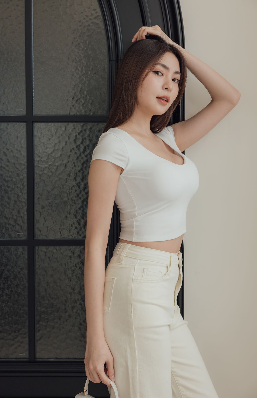 Round Neck Short Sleeve Bra Top (美胸圓領) By Beigy - Milu