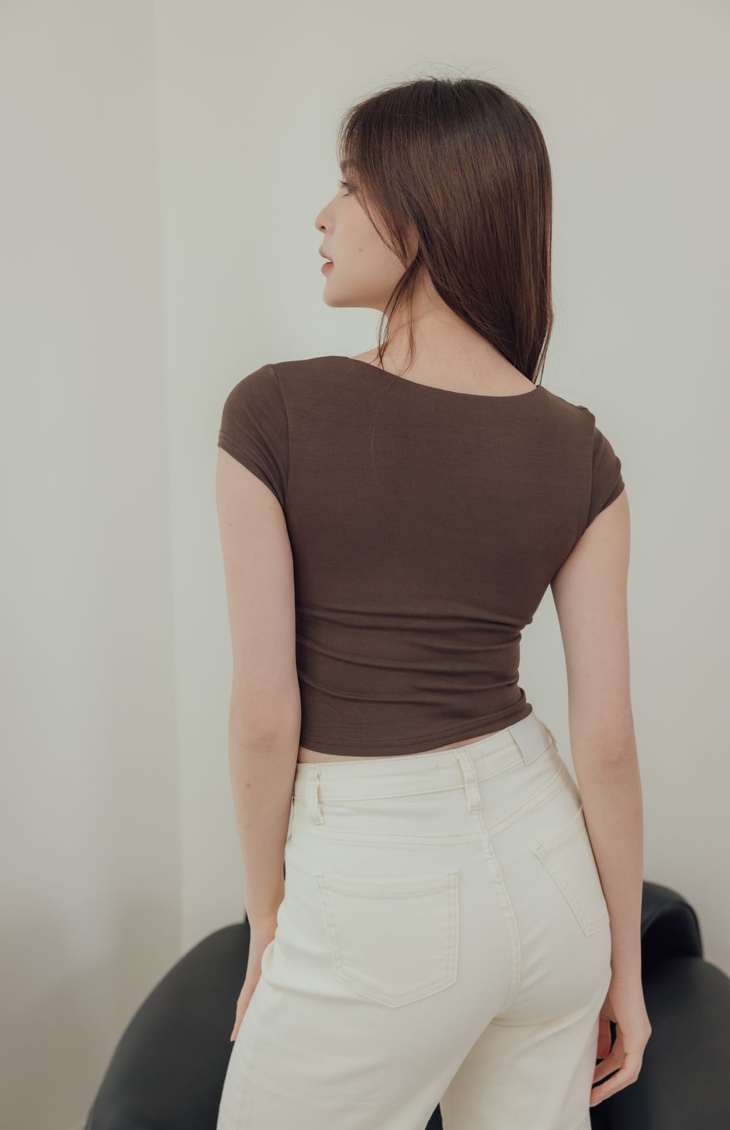 Round Neck Short Sleeve Bra Top (美胸圓領) By Beigy - Milu
