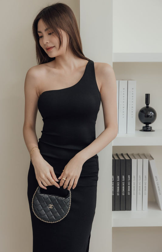 One Shoulder Maxi Bra Dress (單肩心機美背) By Beigy - Milu