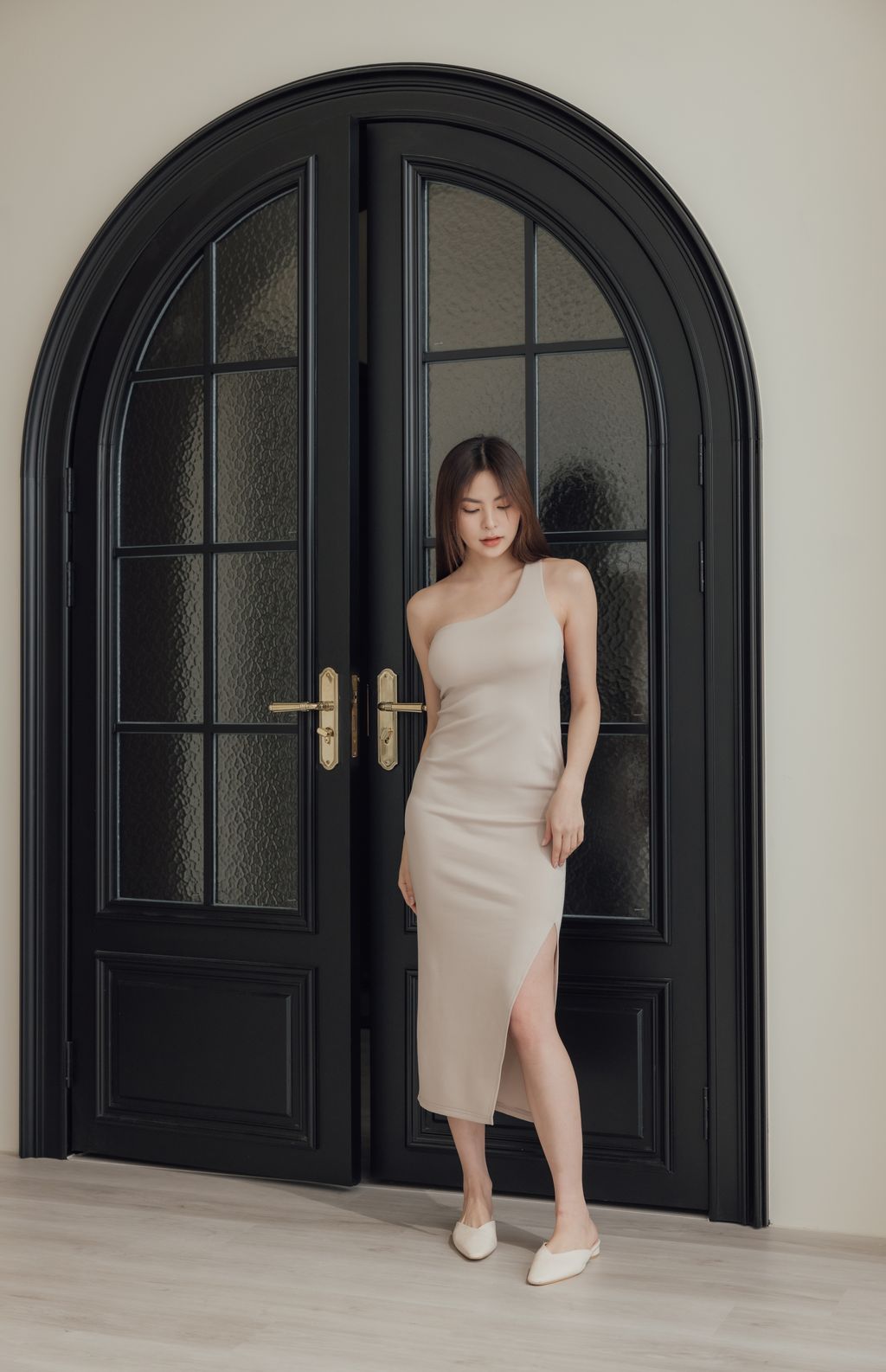 One Shoulder Maxi Bra Dress (單肩心機美背)