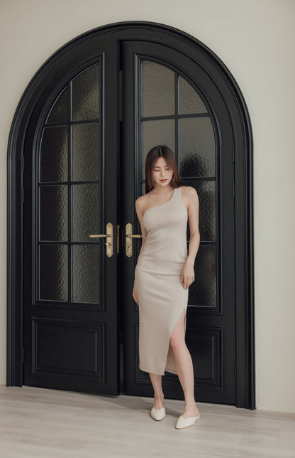 One Shoulder Maxi Bra Dress (單肩心機美背)