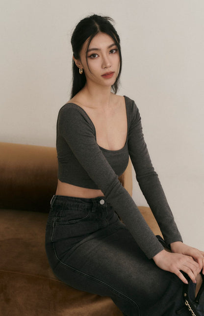 Open Back Square Neck Bra Top (爆乳方領美背Bra Top)