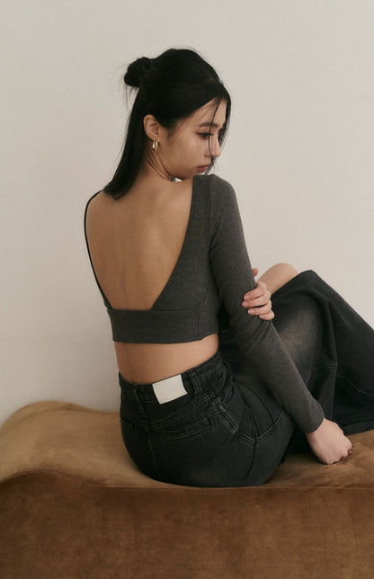 Open Back Square Neck Bra Top (爆乳方領美背Bra Top)