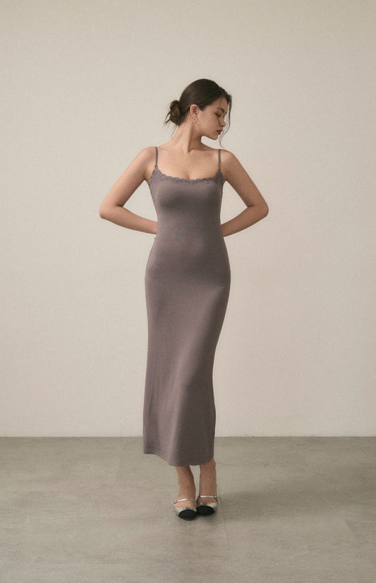 Lace Strap Maxi Bra Dress (美胸蕾絲磨毛Bra Dress) By Beigy - Milu