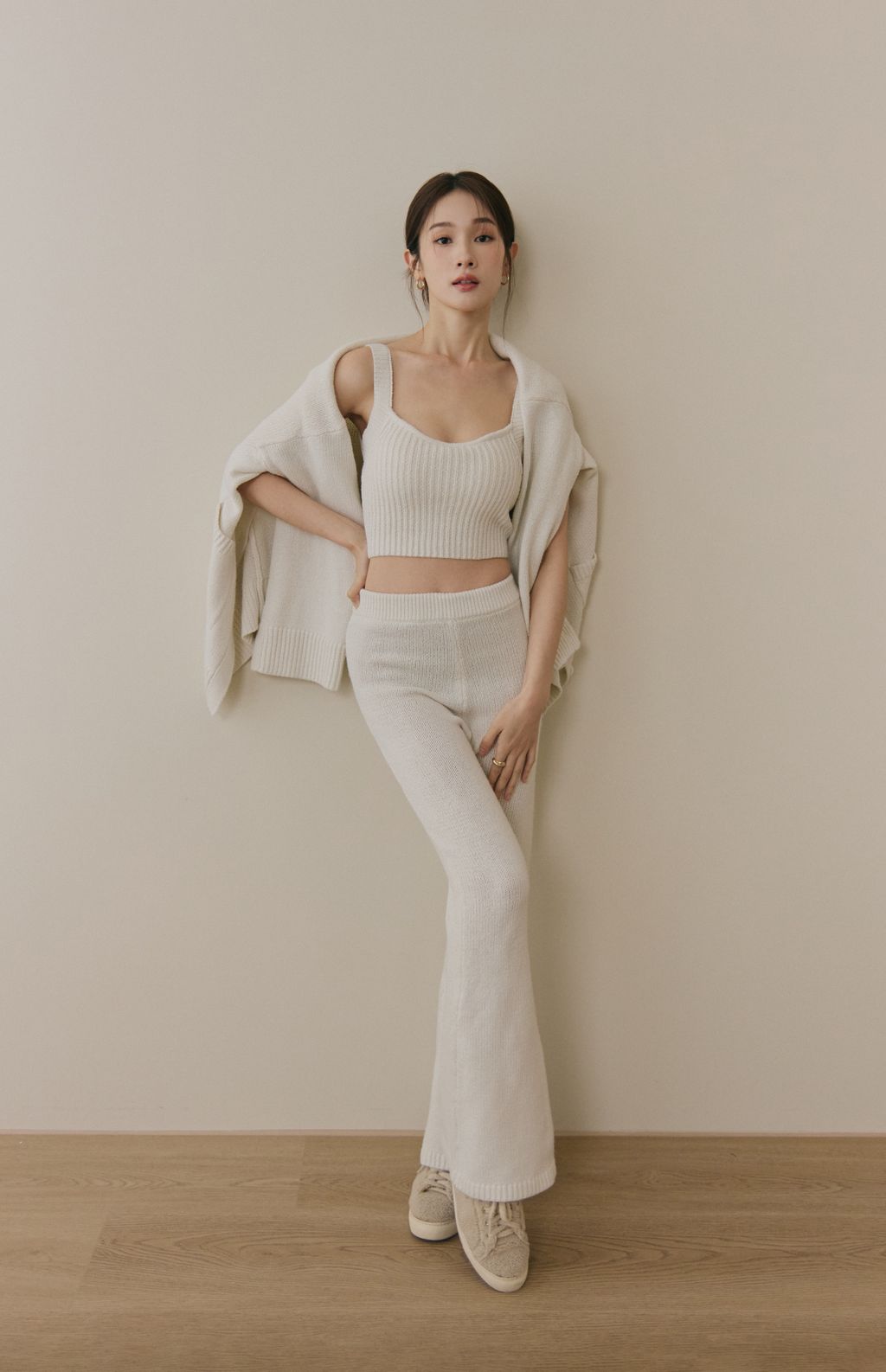 Soft Skin Wide Ribbed Pant (親膚粗針長腿褲)