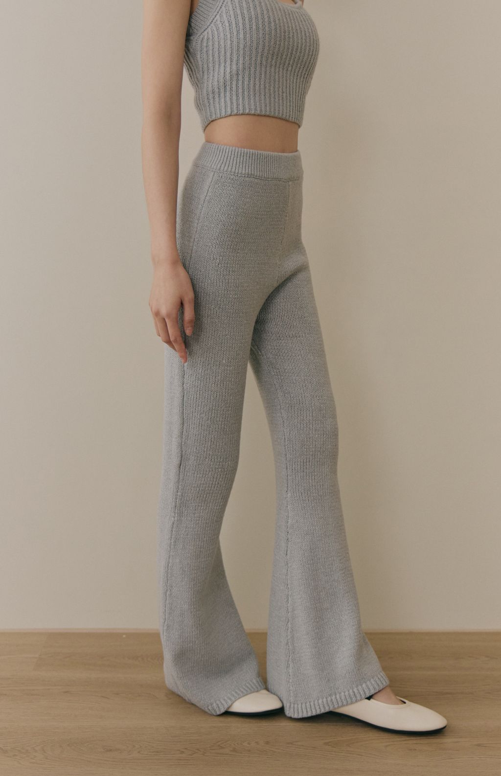 Soft Skin Wide Ribbed Pant (親膚粗針長腿褲)