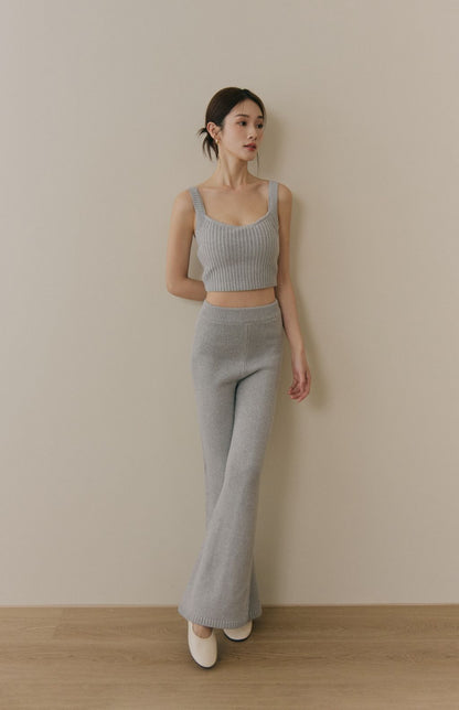 Soft Skin Wide Ribbed Pant (親膚粗針長腿褲)