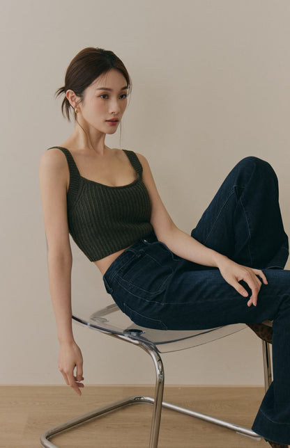 Soft Skin Wide Ribbed Bra Top (親膚粗針螺紋Bra Top)