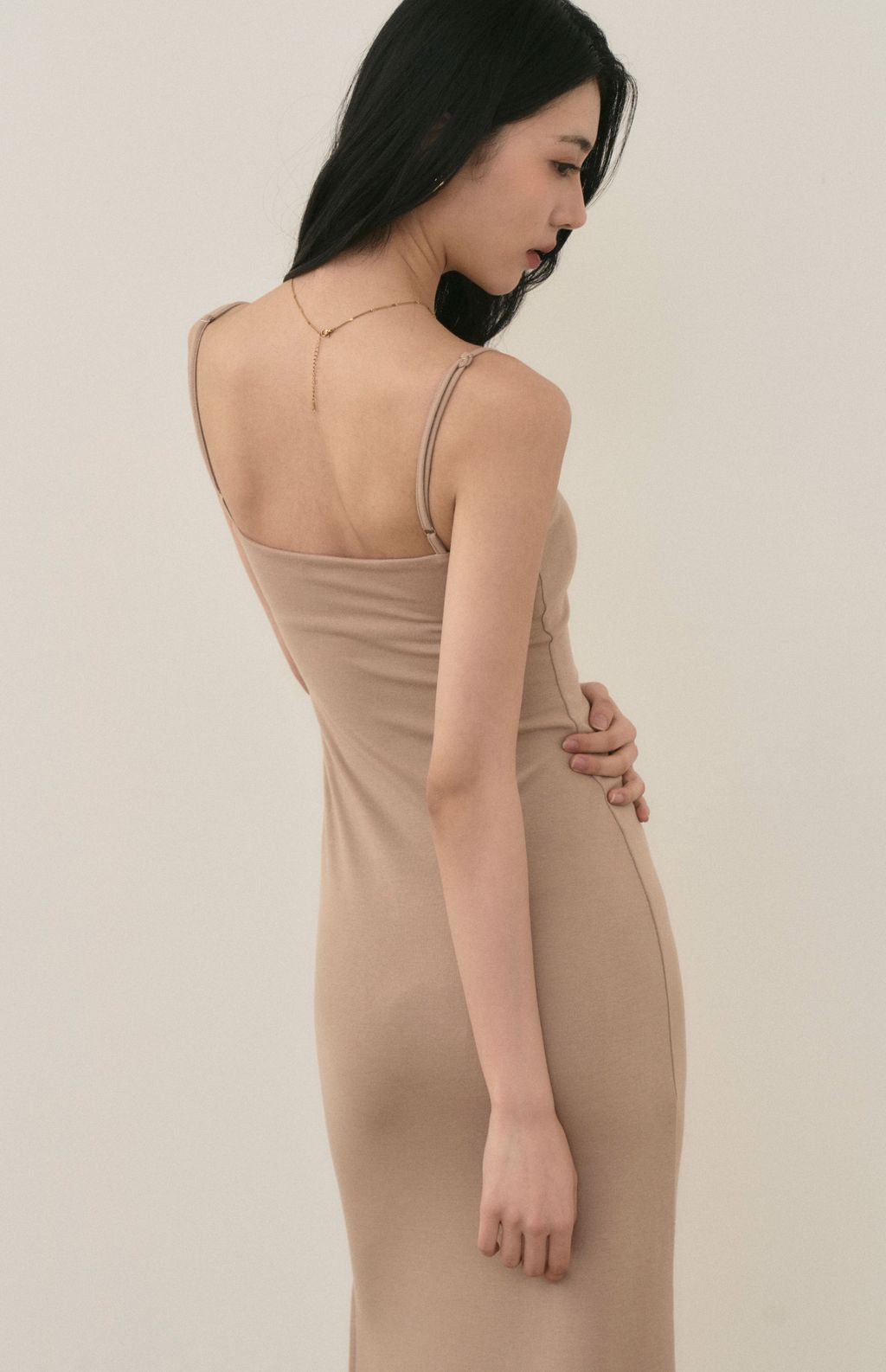 Slimming Spaghetti Strap Bra Dress (平口細肩修身Bra Dress) By Beigy - Milu