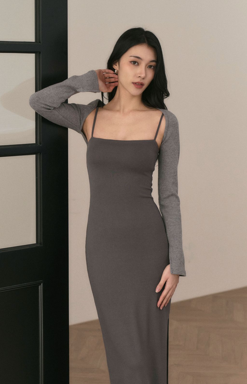 Slimming Spaghetti Strap Bra Dress (平口細肩修身Bra Dress) By Beigy - Milu