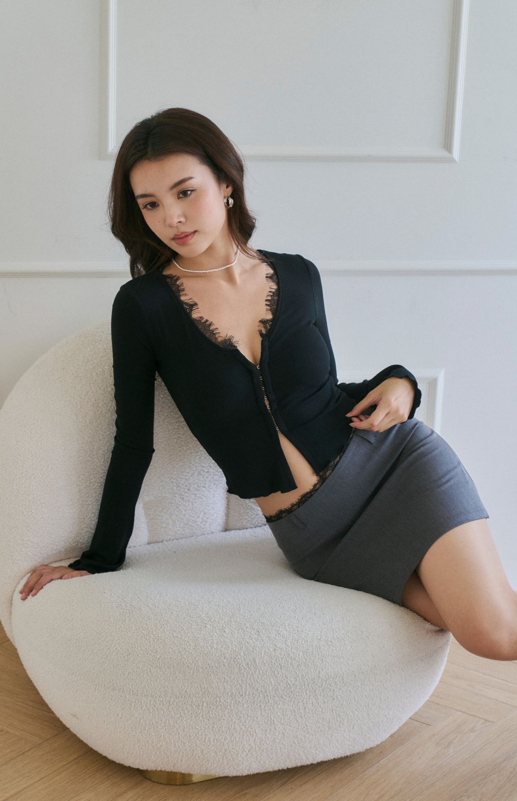 Lace Front Hook Bra Top<br/>心機蕾絲勾釦Bra Top