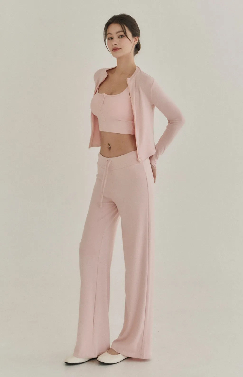 Modal Stand Collar Zip Crop Jacket<br/>莫代爾親柔感立領外套