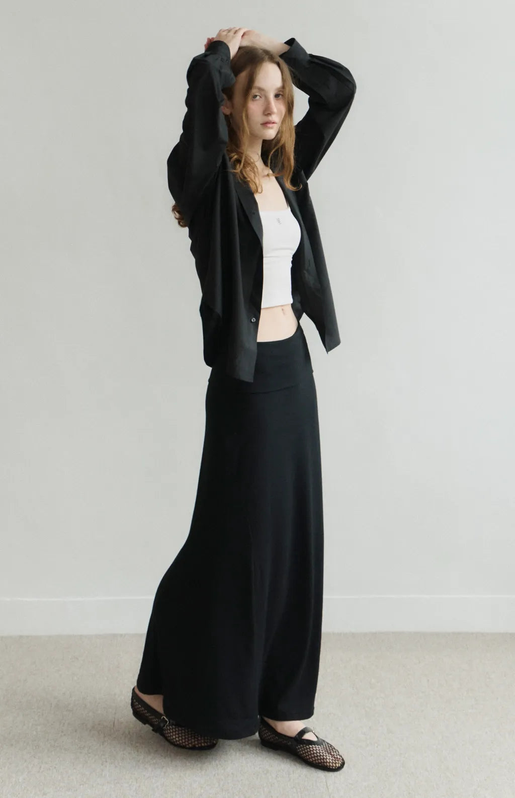 Water-Repellent Oversized Shirt<br/>抗潑水品牌刺繡襯衫