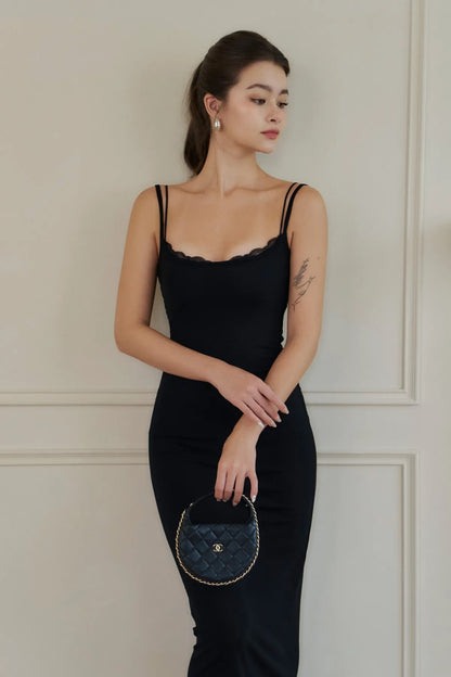 Lace Layered Modal Maxi Bra Dress<br/>蕾絲假兩件莫代爾長Bra Dress
