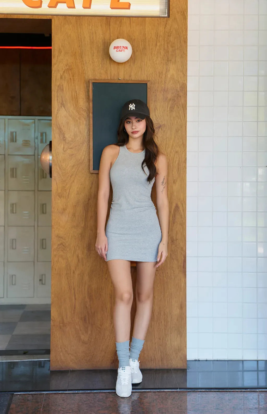 Side Scratched Halter Bra Dress<br/>修身側抓皺削肩Bra Dress