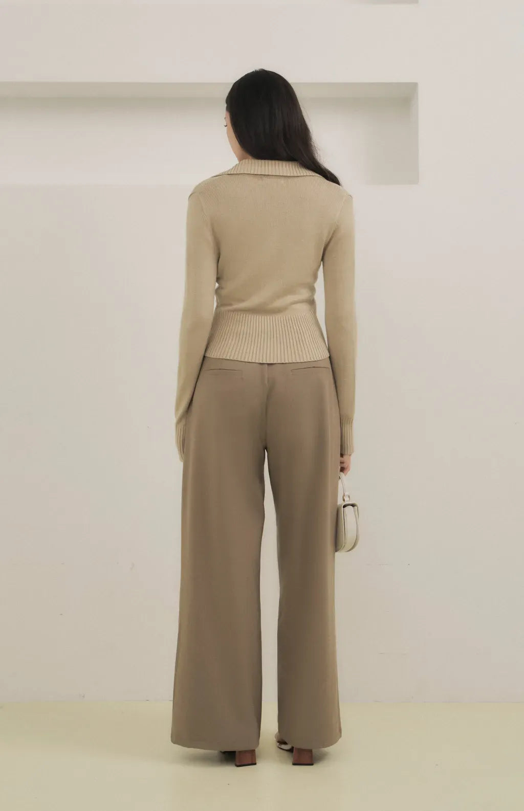 Mercerized Cotton Two-Way Zipper Jacket<br/>絲光針織雙向拉鏈外套