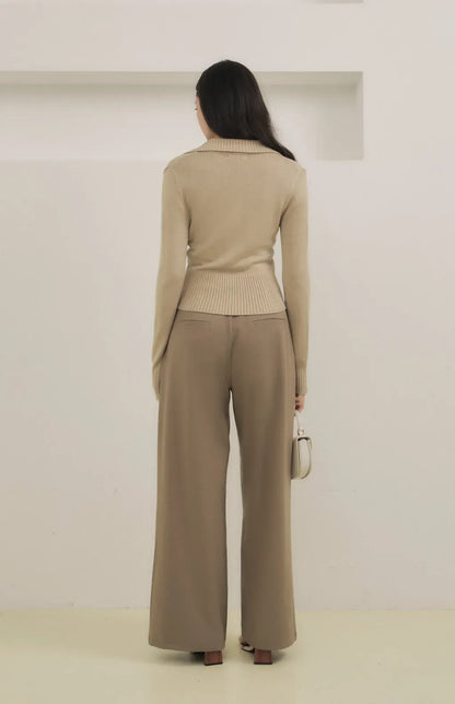 Mercerized Cotton Two-Way Zipper Jacket<br/>絲光針織雙向拉鏈外套
