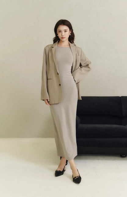Casual Structured Blazer Jacket<br/>率性挺肩西裝外套 By Beigy - Milu