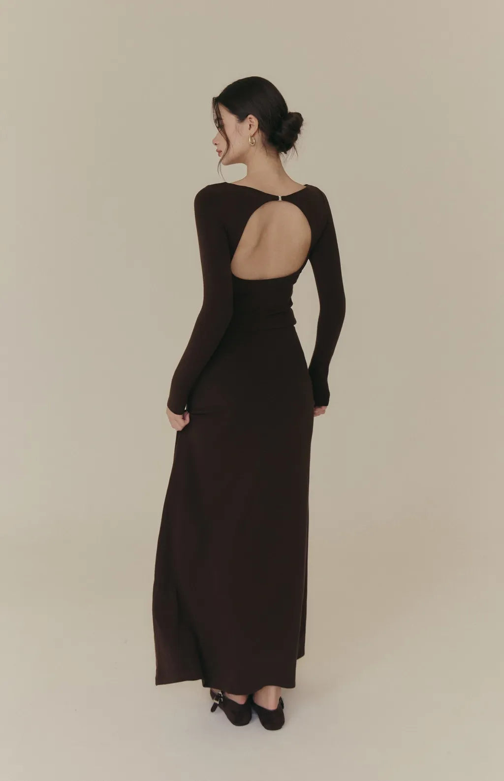 Cozy Wool-Blend Tie-Waist Long Skirt<br/>羊毛暖絨假兩件綁帶裙