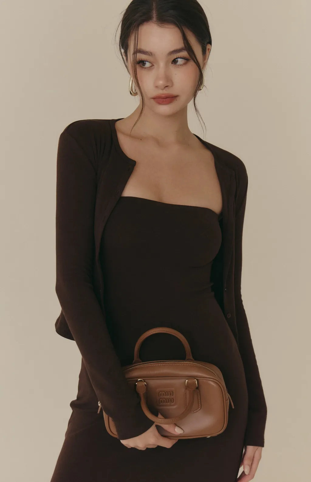 Cozy Wool-Blend Strapless Fishtail Bra Dress<br/>羊毛暖絨平口魚尾Bra Dress