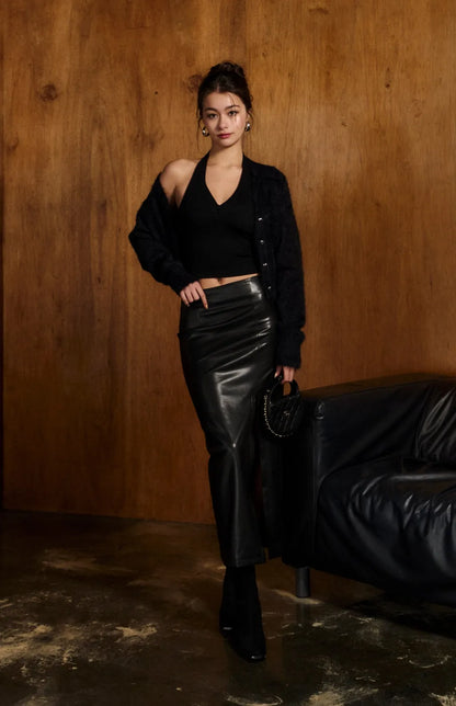 Sparkle Halter Twist-Front Bra Top<br/>細閃繞脖美胸扭結Bra Top