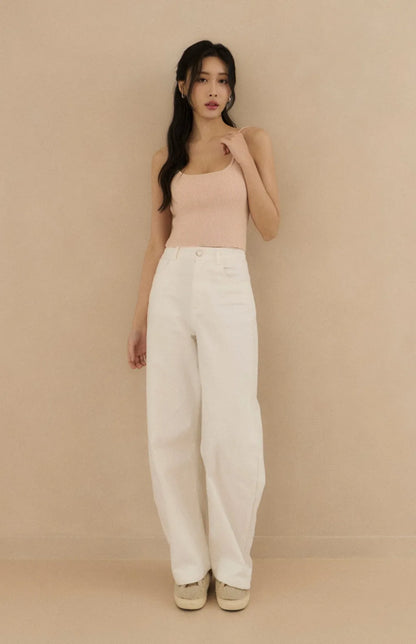 Push Up Knit Spaghetti Strap Bra Top<br/>針織細肩U領Bra Top