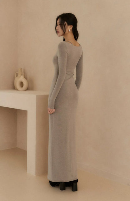 (最後現貨) Tencel Square Neck Layered Slimming Bra Dress<br/>天絲方領假兩件修身Bra Dress -【XS-M】