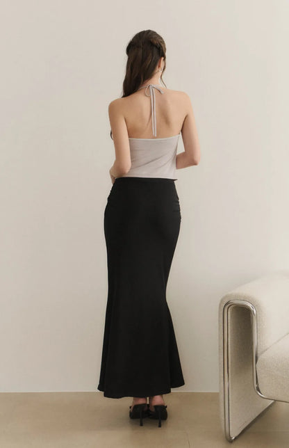 Ruched Lace Draped Tie-Front Bra Top<br/>抓皺蕾絲垂領綁帶Bra Top