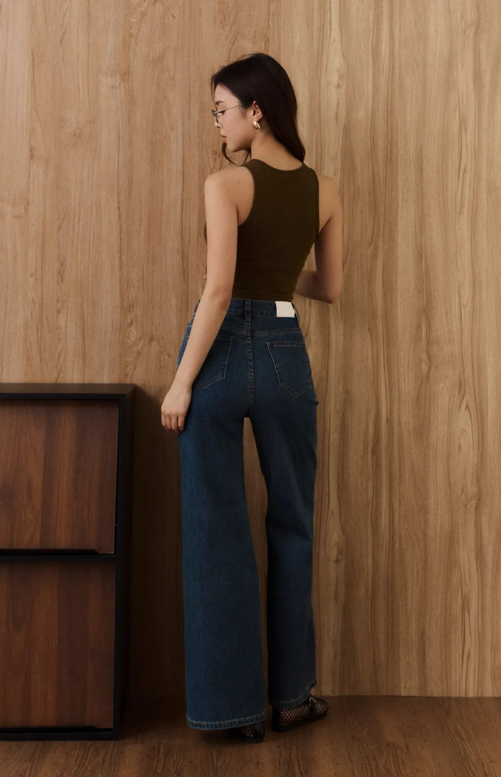 Ribbed Halter Button Bra Top<br/>坑條削肩排釦Bra Top