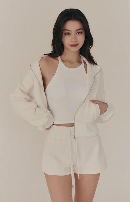 Cloud Stand-Collar Two-Way Zip Jacket<br/>雲感立領雙向拉鍊外套