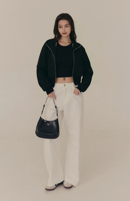 Cloud Stand-Collar Two-Way Zip Jacket<br/>雲感立領雙向拉鍊外套