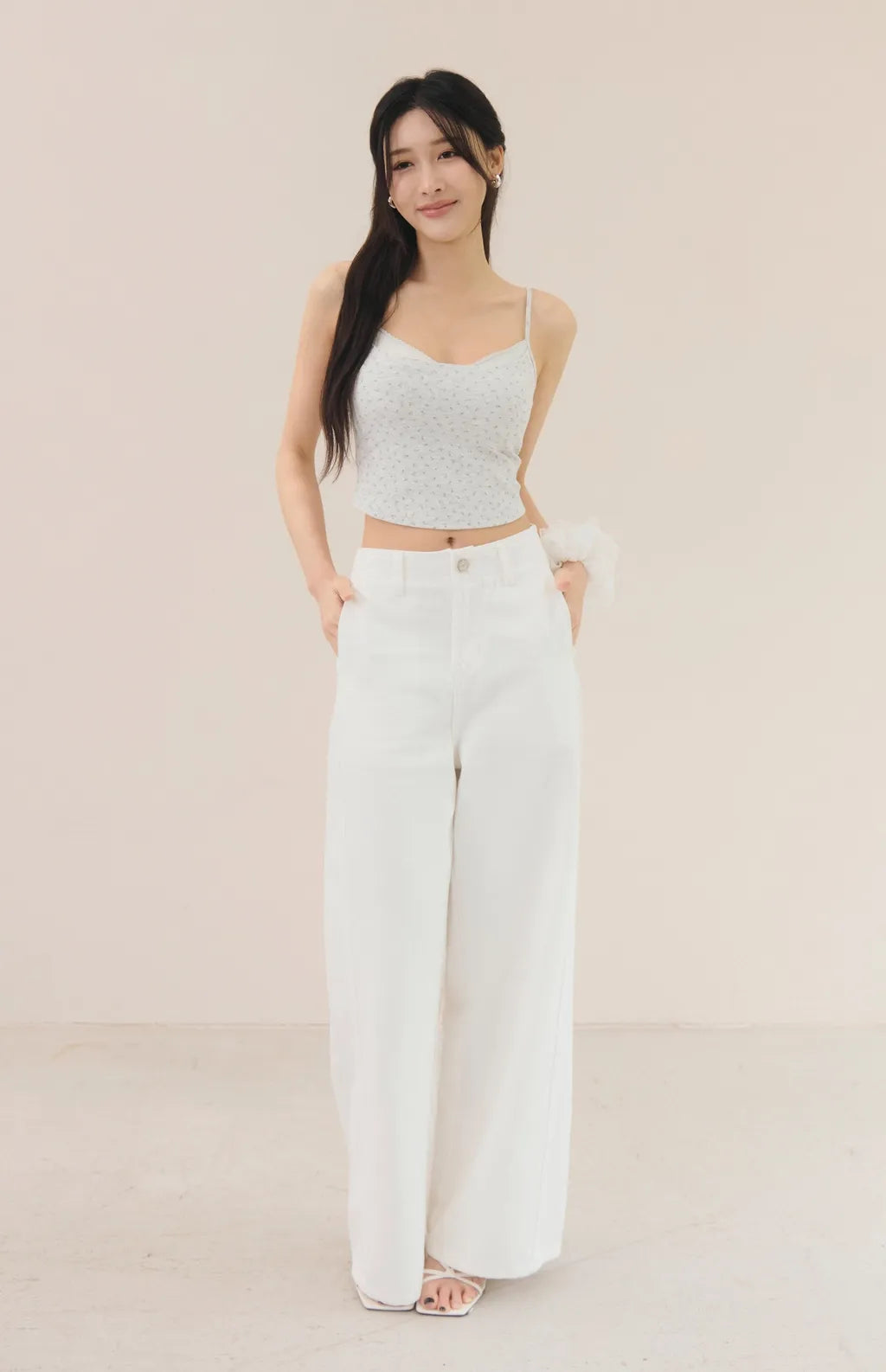 French Ditsy Floral Faux-Layer Bra Top<br/>法式碎花假兩件Bra Top