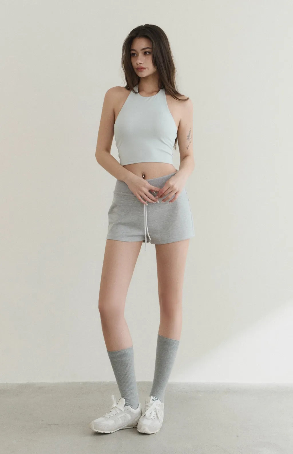 High-Neck Padded Tank<br/>涼感高領削肩Bra Top