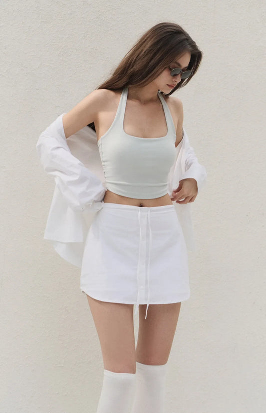 UPF50+ Drawstring A-Line Mini Skort<br/>防曬UPF50+抽繩Ａ字褲裙