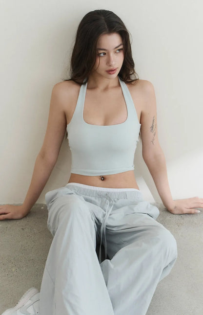 UPF50+ Drawstring Faux-Layer Wide Leg Pants<br/>防曬UPF50+抽繩假兩件直筒長褲