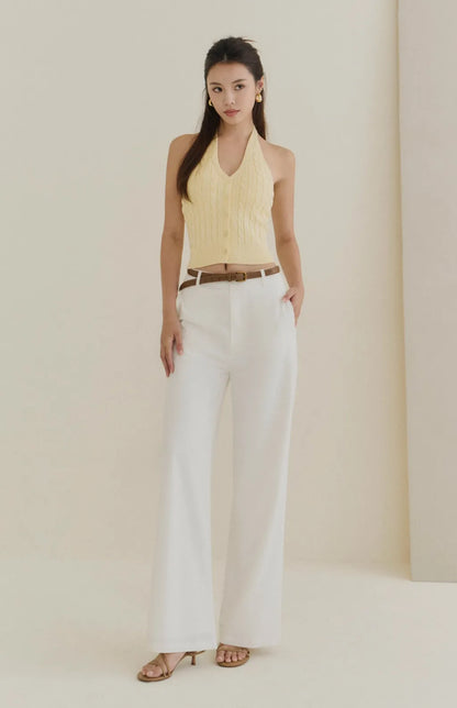 (預購) High-Waist Panelled Wide-Leg Jeans<br/>修身拼接剪裁軟牛仔寬褲