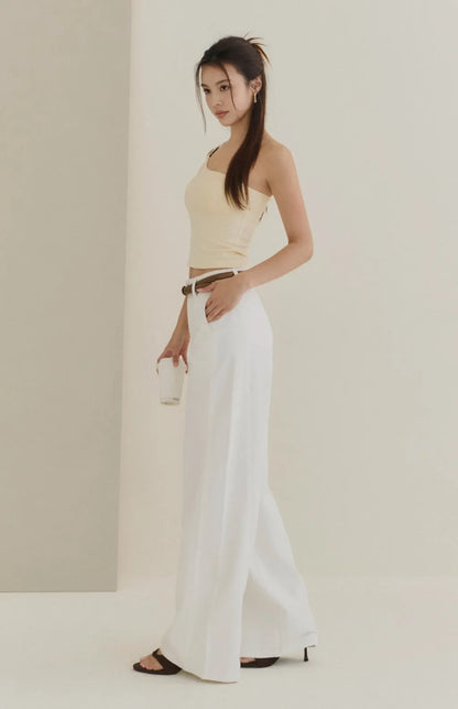 (預購) High-Waist Panelled Wide-Leg Jeans<br/>修身拼接剪裁軟牛仔寬褲