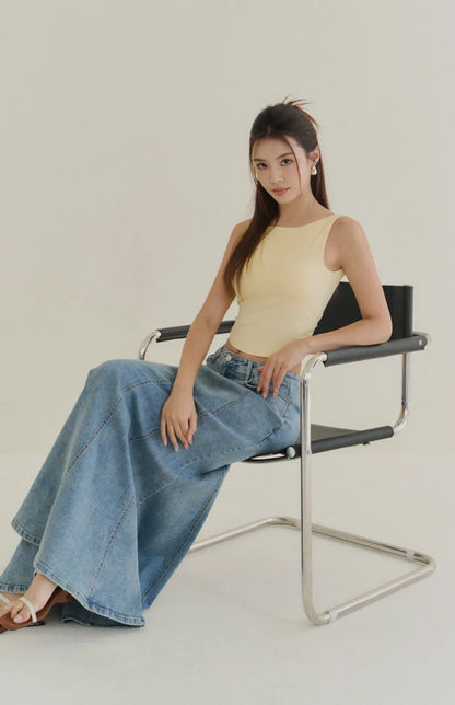 Denim Mermaid Maxi Skirt<br/>牛仔魚尾長裙