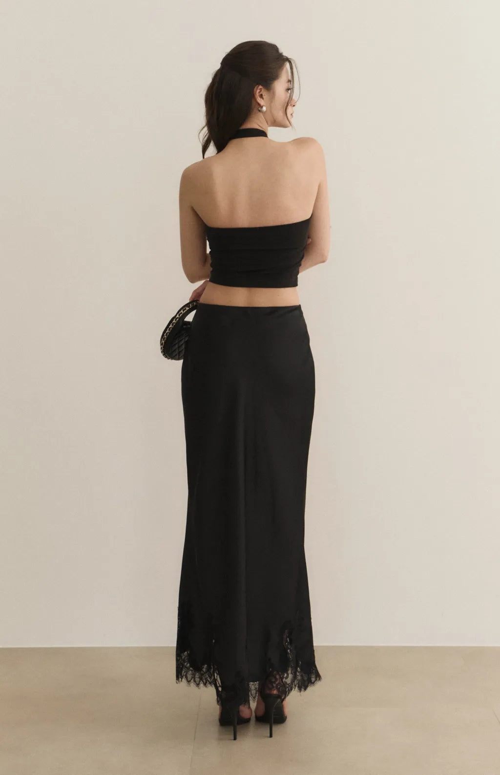 Halter Heart Shape Ruched Bra Top<br/>掛脖造型桃心抓皺Bra Top