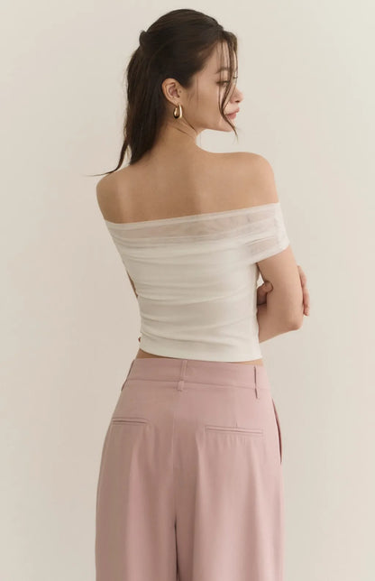 High-Waist Pleated Wide-Leg Suit Pants<br/>打褶寬版西裝褲