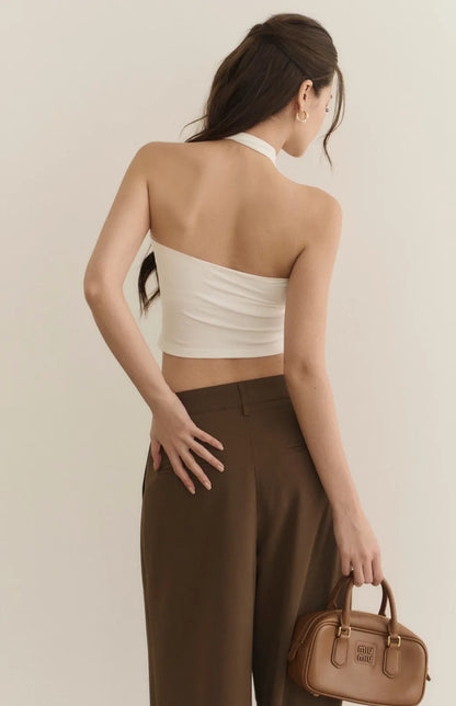 High-Waist Pleated Wide-Leg Suit Pants<br/>打褶寬版西裝褲