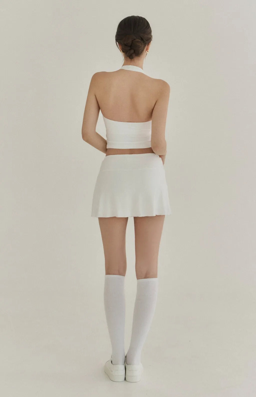 Halter Cross Front Ruched Bra Top<br/>美胸交叉V領抓皺Bra Top