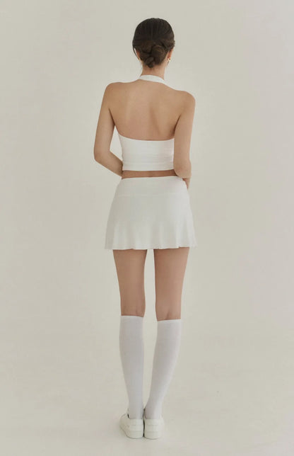 Halter Cross Front Ruched Bra Top<br/>美胸交叉V領抓皺Bra Top