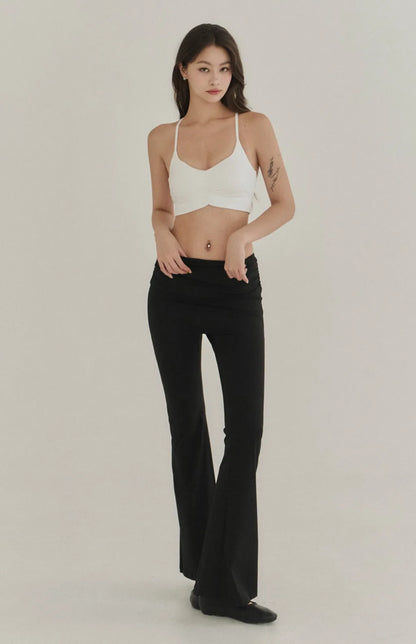 Ruched Crisscross Back Bra Top<br/>美胸抓皺後交叉Bra Top