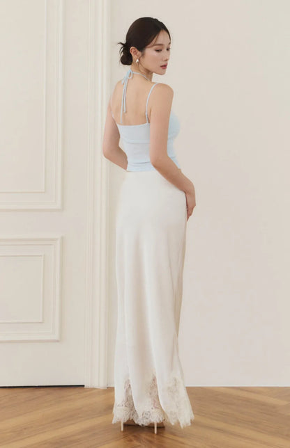 Layered Lace Halter Bra Top<br/>拼接蕾絲綁帶假兩件Bra Top