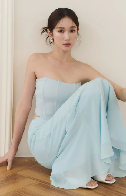 Chiffon Fitted Mermaid Maxi Skirt<br/>雪紡修身魚尾裙