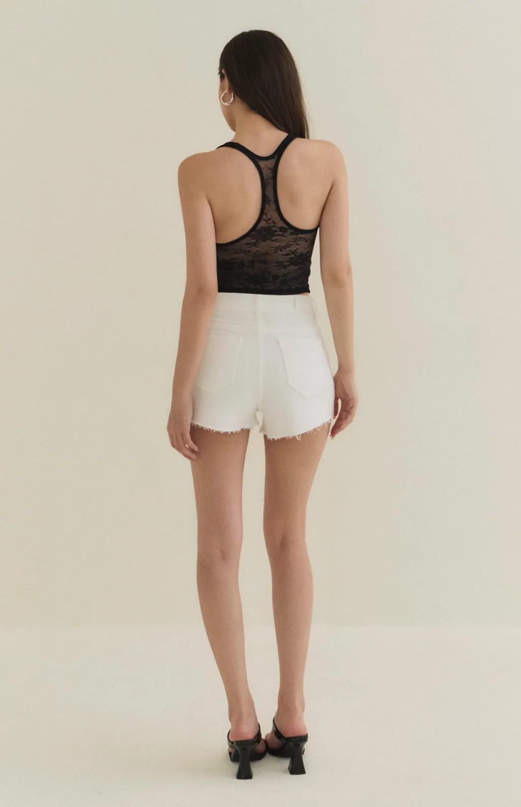 Sheer Lace Racerback Bra Top<br/>透膚蕾絲美背削肩Bra Top