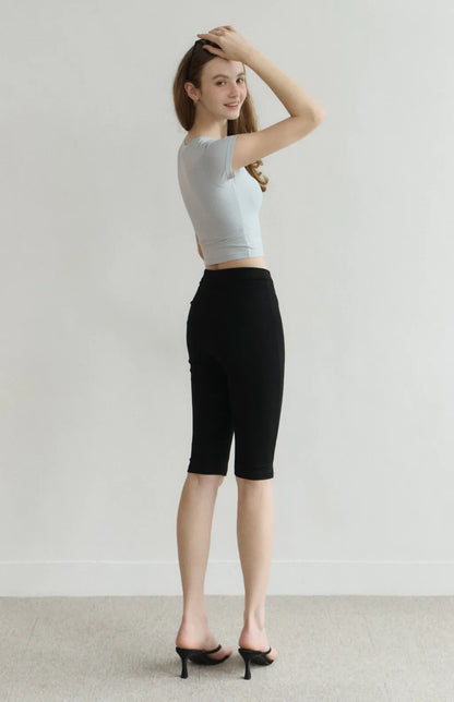 Barely-There Crew-Neck Bra Tee<br/>輕裸經典圓領短袖Bra Top