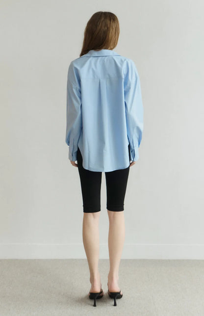 Water-Repellent Oversized Shirt<br/>抗潑水品牌刺繡襯衫