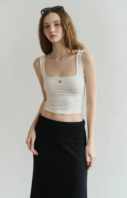 Fold-Over Ribbed Mermaid Maxi Skirt<br/>反折寬腰帶羅紋魚尾裙